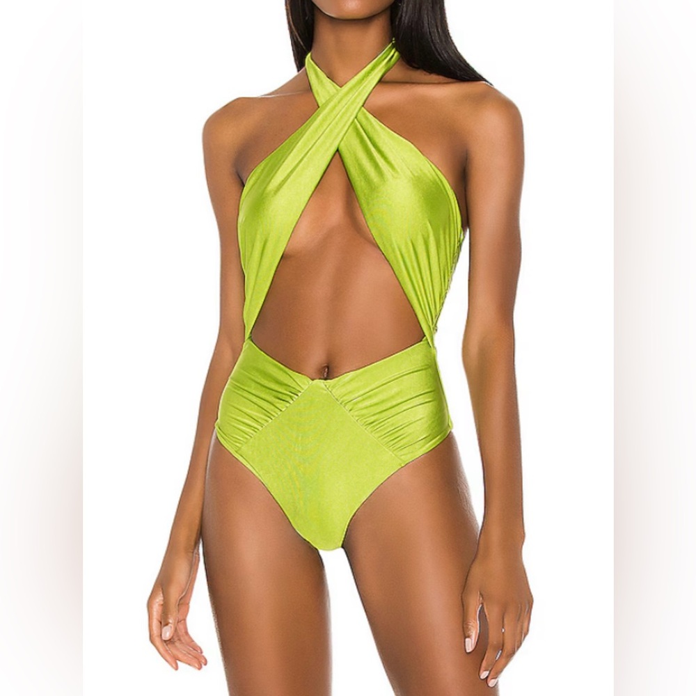 x REVOLVE Seneca One Piece in Green Glow